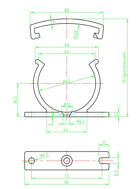 Support en plastique blanc H5 (séries30/31/32/35)